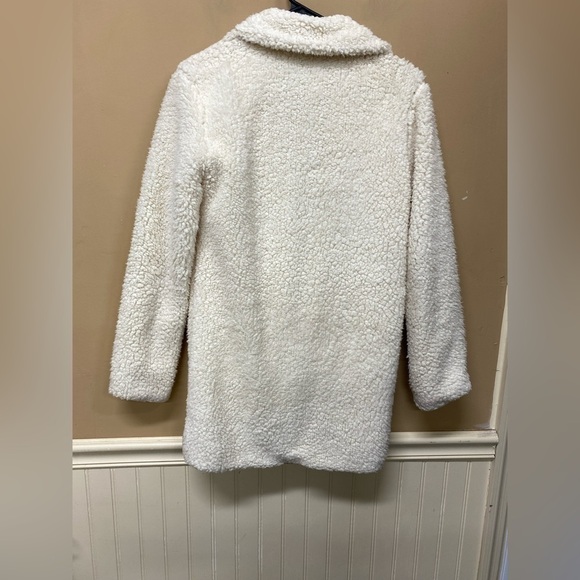 Ashley by 26 International Sz XS Sherpa Teddy Collared Jacket Button Front Coat - Picture 2 of 6